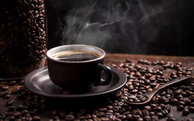 Coffee cup table spoon beans free wallpaper for desktop - medium preview image