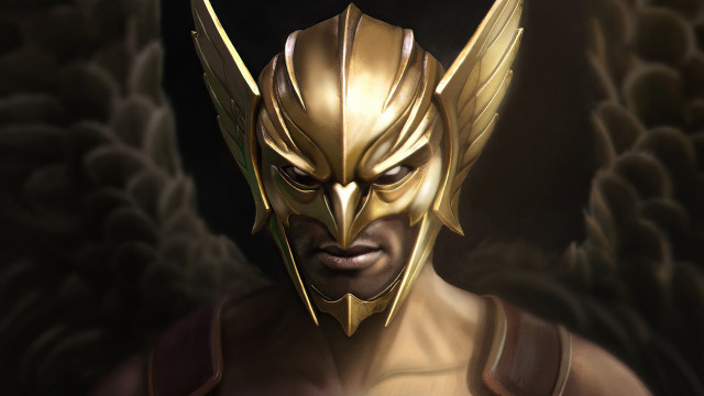 Golden mask demon face clint free wallpaper for desktop - medium preview image