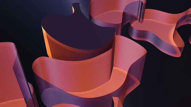 Purple orange abstract ribbon black free wallpaper for desktop - medium preview image