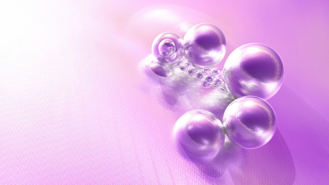 Shiny balls purple gradient lensflare free wallpaper for desktop - medium preview image