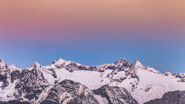 Mountain range pink sky snow #3 free wallpaper for desktop - medium preview image
