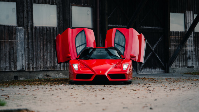 Red sports car open door #2 free wallpaper for desktop - medium preview image