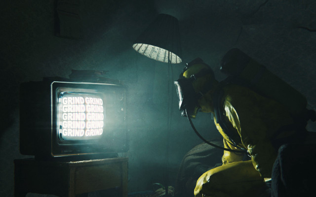 Fireman yellow uniform television dark free wallpaper for desktop - medium preview image