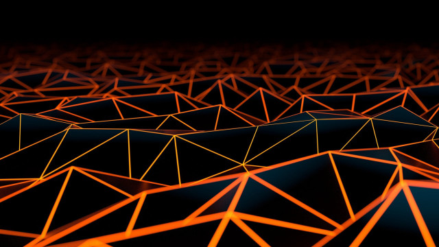 Black background orange lines generative free wallpaper for desktop - medium preview image