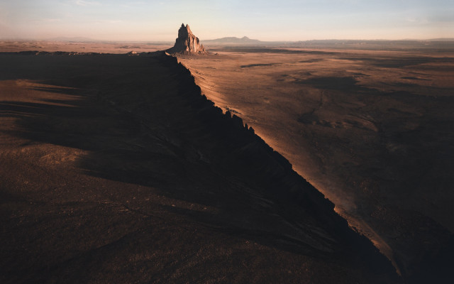 Mountain desert landscape sky ocean free wallpaper for desktop - medium preview image