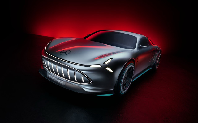 Futuristic car red light dark #2 free wallpaper for desktop - medium preview image
