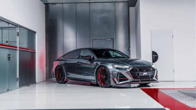 Grey car garage red line #2 free wallpaper for desktop - medium preview image