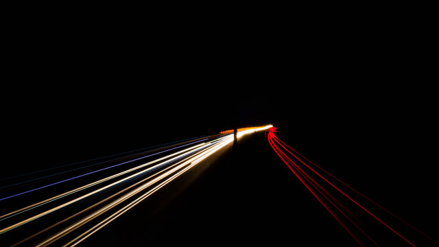 Long exposure car tunnel light free wallpaper for desktop - medium preview image