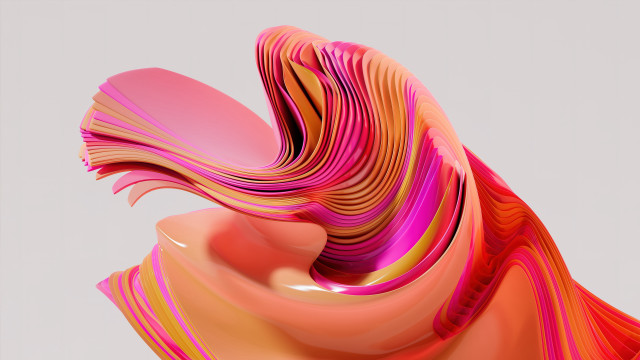 Colorful abstract sculpture pink orange free wallpaper for desktop - medium preview image
