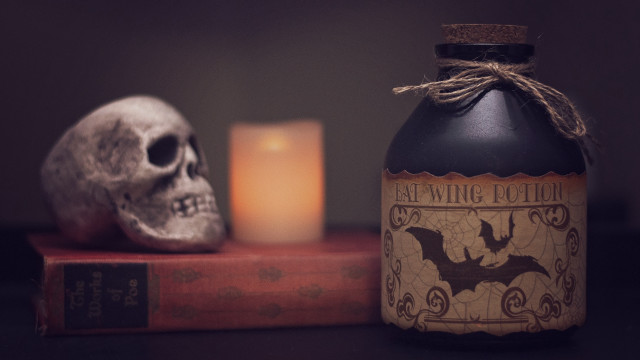Booze skull candle gothic stilllife free wallpaper for desktop - medium preview image