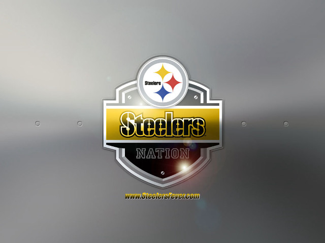 Pittsburgh football logo gray yellow free wallpaper for desktop - medium preview image