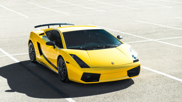 Yellow sports car hood open #2 free wallpaper for desktop - medium preview image