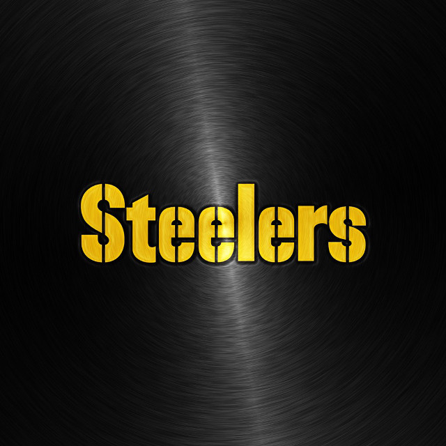 Black yellow steelers letters side free wallpaper for tablet - medium preview image