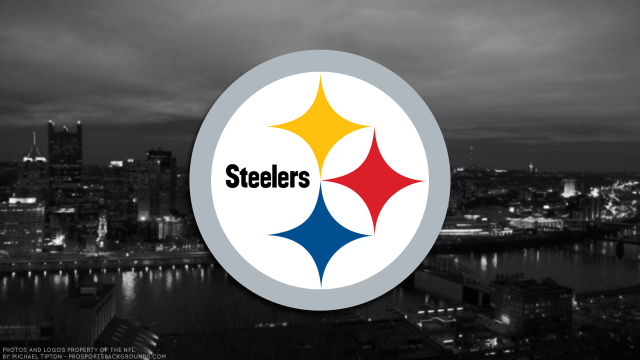 Pittsburgh football logo black white free wallpaper for desktop - medium preview image