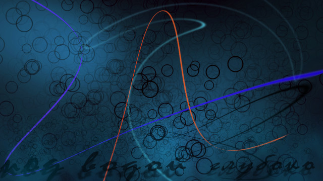 Blue orange abstract circles lines free wallpaper for desktop - medium preview image