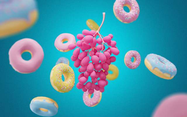 Doughnuts donuts flying string balloon free wallpaper for desktop - medium preview image