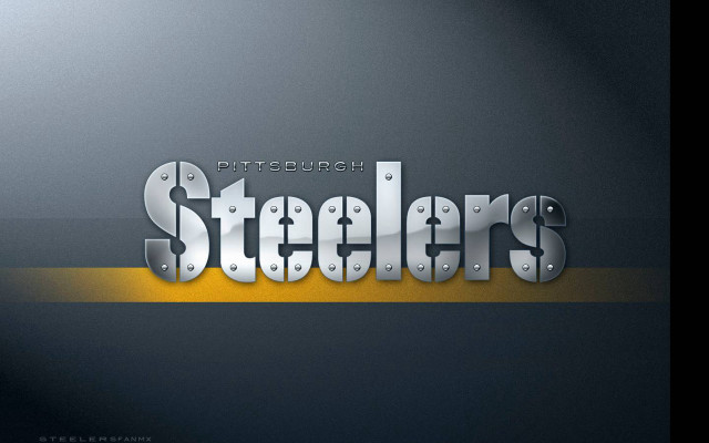 Metal typeface yellow stripe pittsburgh free wallpaper for desktop - medium preview image