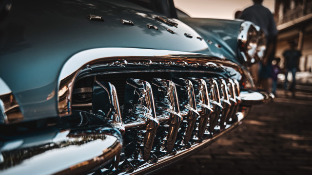 Chrome grille retrofuturism ultrafine detailed free wallpaper for desktop - medium preview image