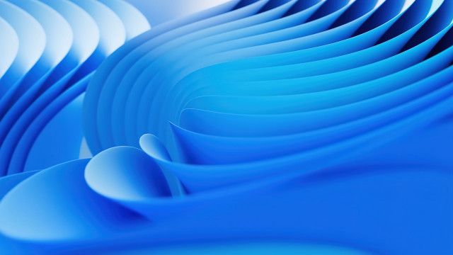 Blue abstract wavy background generative #2 free wallpaper for desktop - medium preview image
