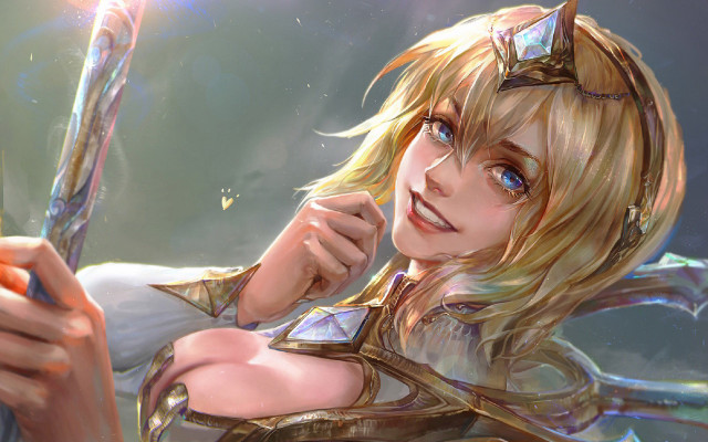 Woman sword cellphone demon art free wallpaper for desktop - medium preview image