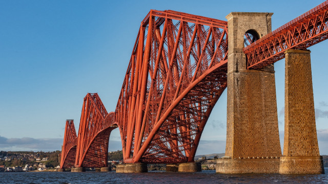 Large bridge tower water constructivism free wallpaper for desktop - medium preview image