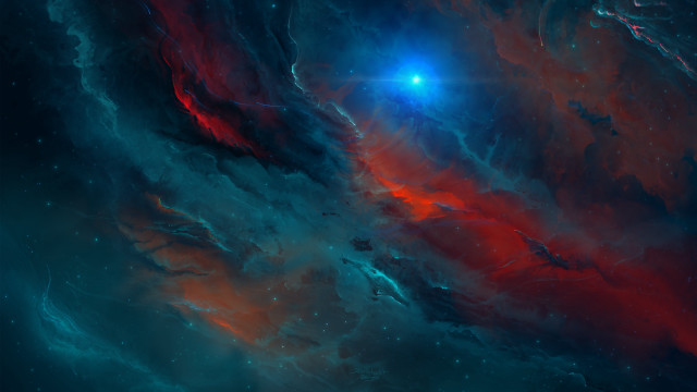 Space nebula moonlight galaxy stars free wallpaper for desktop - medium preview image