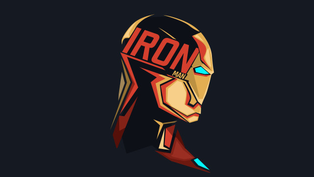 Ironman mask blue eye red free wallpaper for desktop - medium preview image