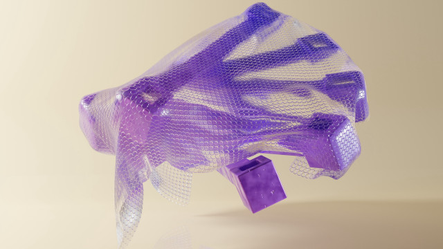 Purple object gradient background halftone free wallpaper for desktop - medium preview image