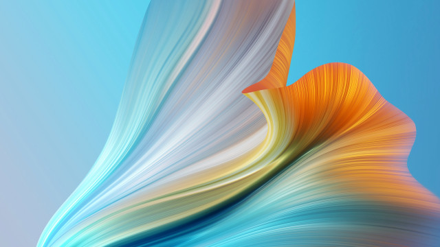 Colorful flower blue background white free wallpaper for desktop - medium preview image