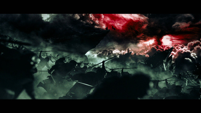 Fire sky smoke group people free wallpaper for desktop - medium preview image