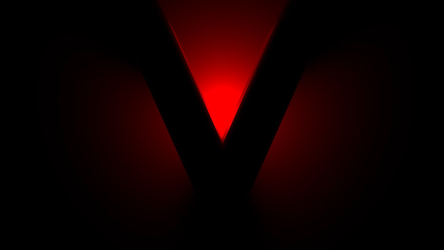 Red v shape black background free wallpaper for desktop - medium preview image
