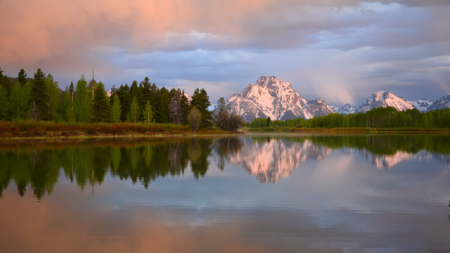 Mountain reflection lake forest sky #3 free wallpaper for desktop - medium preview image