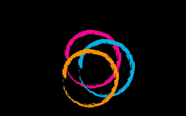 Colored circles white moon earth free wallpaper for desktop - medium preview image