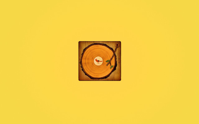 Record player yellow sunflower girls free wallpaper for desktop - medium preview image
