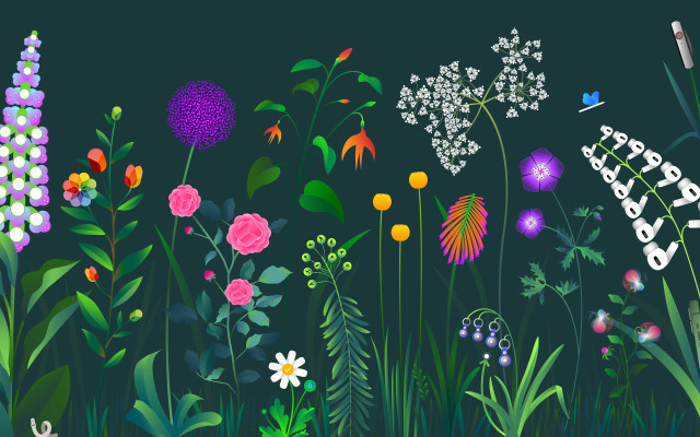 Flower butterflies happybirthday chiho aoshima free wallpaper for desktop - medium preview image