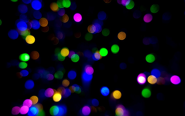 Blurry lights night sky bokeh #2 free wallpaper for desktop - medium preview image