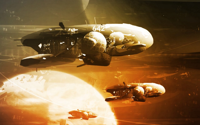 Space station shuttle planet military free wallpaper for desktop - medium preview image