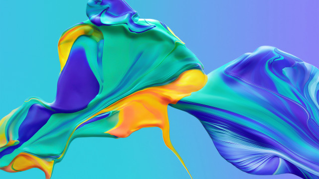 Colorful liquid painting blue background #2 free wallpaper for desktop - medium preview image