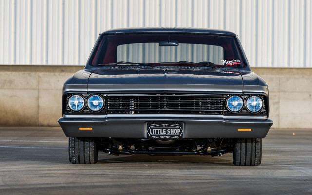 Black car parked parking lot free wallpaper for desktop - medium preview image