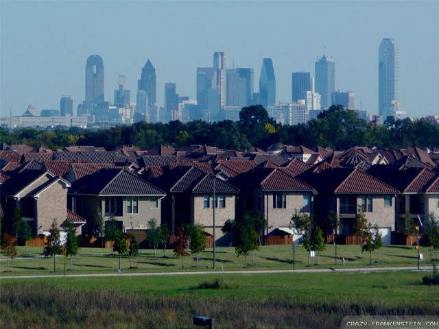 Houses skyline skyscrapers residential area free wallpaper for desktop - medium preview image