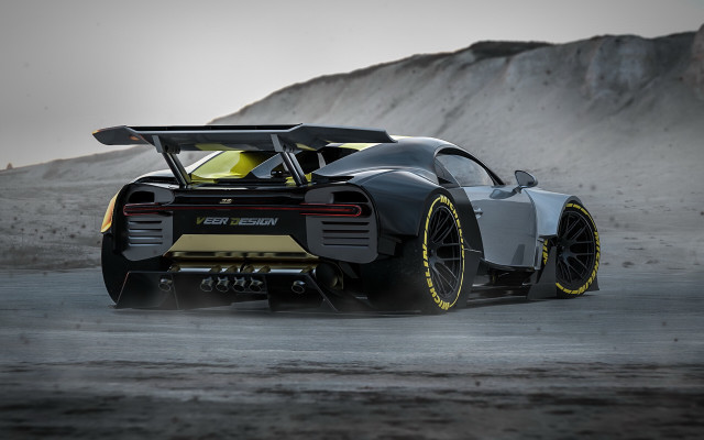 Black yellow sports car mountain free wallpaper for desktop - medium preview image