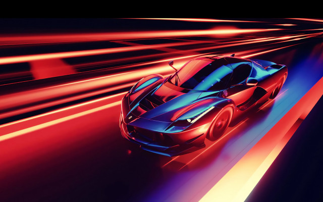 Red blue sportscar highspeed redlight free wallpaper for desktop - medium preview image