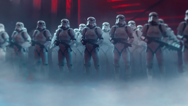 Star wars figures foggy red free wallpaper for desktop - medium preview image