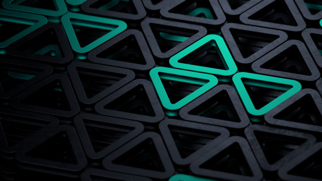 Green triangle pattern abstract 3d free wallpaper for desktop - medium preview image