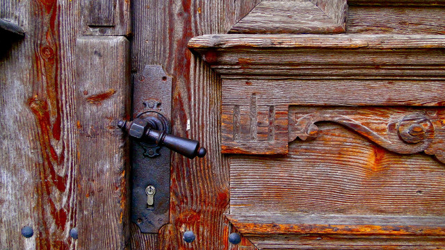 Door lock wood rusted handle free wallpaper for desktop - medium preview image