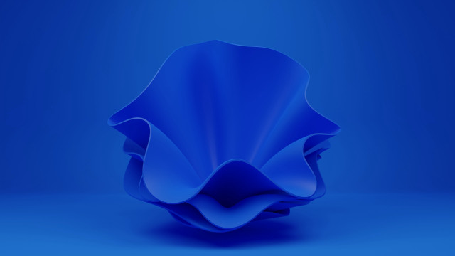 Blue object wavy fabric generative free wallpaper for desktop - medium preview image