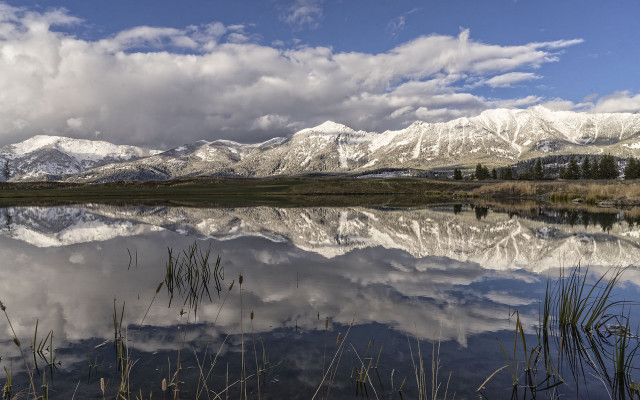 Mountain range reflection lake sunset #7 free wallpaper for desktop - medium preview image