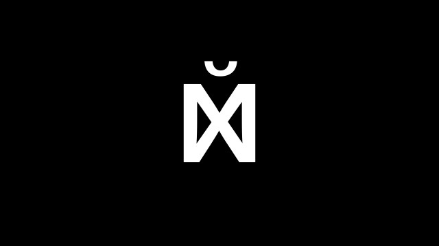 Black white logo letter m free wallpaper for desktop - medium preview image