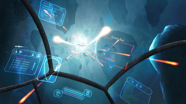 Space station star glowing hud free wallpaper for desktop - medium preview image