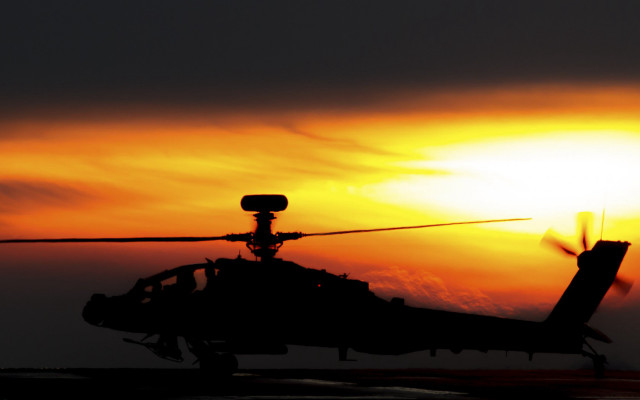 Helicopter sunset clouds backlit mountain free wallpaper for desktop - medium preview image